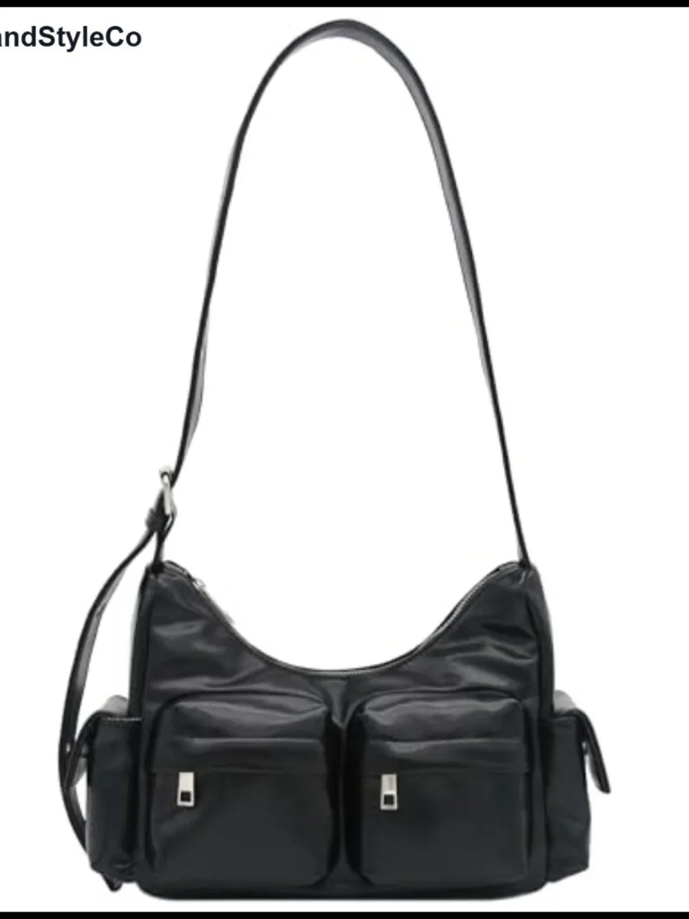 Women's Faux Leather Multi Pocket Hobo Shoulder Bag
